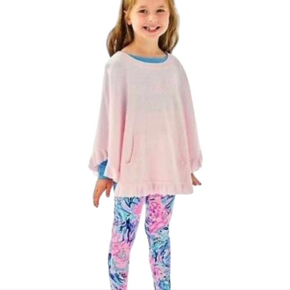 Girls Light Pink Poncho Top